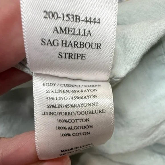 Rails Amellia Sag Harbour Tiered Striped Short Sleeve Midi Dress Large - Picture 6 of 8